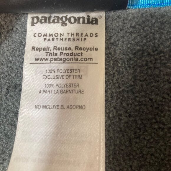 Womens Vintage Patagonia Synchilla Snap T Fleece‎ Pullover Jacket Gray Purple M - Picture 8 of 9